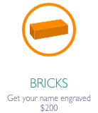 Orange circle filled with white and an orange vector brick in the middle